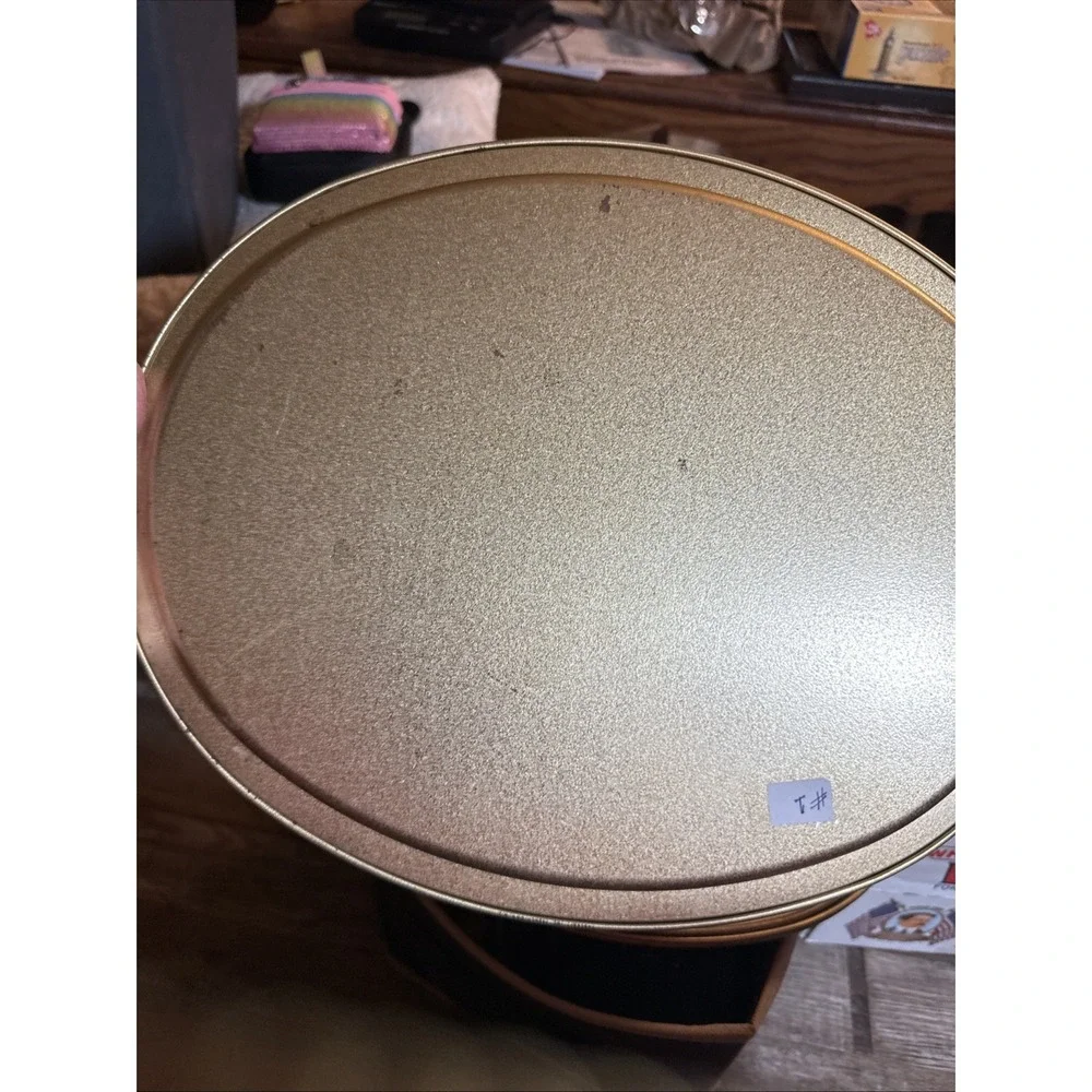 Vintage MCM Maxey Rooster Red Aluminum tray bird Peacock Oval